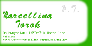 marcellina torok business card